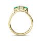 4 - Alyssa Diamond and Emerald Three Stone Ring 