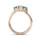 4 - Alyssa Diamond and Emerald Three Stone Ring 