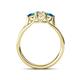 4 - Alyssa Diamond and London Blue Topaz Three Stone Ring 