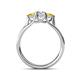 4 - Alyssa Diamond and Yellow Sapphire Three Stone Ring 