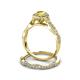 6 - Susan Prima Yellow Sapphire and Diamond Halo Bridal Set Ring 