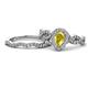 1 - Susan Prima Yellow Sapphire and Diamond Halo Bridal Set Ring 