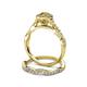 5 - Susan Prima Citrine and Diamond Halo Bridal Set Ring 