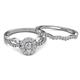 4 - Susan Prima Diamond Halo Bridal Set Ring 