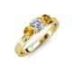 3 - Alyssa Citrine and Lab Grown Diamond Three Stone Ring 