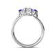 4 - Alyssa Tanzanite and Lab Grown Diamond Three Stone Ring 