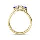 4 - Alyssa Tanzanite and Lab Grown Diamond Three Stone Ring 