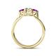 4 - Alyssa Amethyst and Lab Grown Diamond Three Stone Ring 