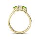 4 - Alyssa Peridot and Lab Grown Diamond Three Stone Ring 