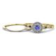1 - Iliana Prima Tanzanite and Diamond Halo Bridal Set Ring 
