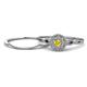 1 - Iliana Prima Yellow Sapphire and Diamond Halo Bridal Set Ring 