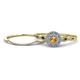 1 - Iliana Prima Citrine and Diamond Halo Bridal Set Ring 