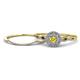 1 - Iliana Prima Yellow Sapphire and Diamond Halo Bridal Set Ring 