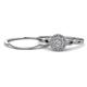 1 - Iliana Prima Diamond Halo Bridal Set Ring 