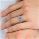 2 - Iliana Prima Tanzanite and Diamond Halo Bridal Set Ring 