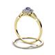 5 - Iliana Prima Tanzanite and Diamond Halo Bridal Set Ring 