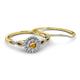 4 - Iliana Prima Citrine and Diamond Halo Bridal Set Ring 
