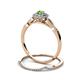 5 - Iliana Prima Peridot and Diamond Halo Bridal Set Ring 