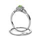 5 - Iliana Prima Peridot and Diamond Halo Bridal Set Ring 