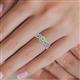 2 - Eyana Prima Peridot and Diamond Double Halo Bridal Set Ring 