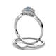 5 - Yesenia Prima Blue Topaz and Diamond Halo Bridal Set Ring 