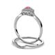 5 - Yesenia Prima Pink Tourmaline and Diamond Halo Bridal Set Ring 
