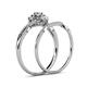 6 - Yesenia Prima Diamond Halo Bridal Set Ring 