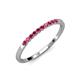 4 - Clara 1.80 mm Ruby 10 Stone Wedding Band 