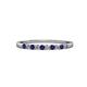 3 - Clara 1.80 mm Blue Sapphire and Diamond 10 Stone Wedding Band 