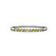 3 - Clara 1.80 mm Yellow Sapphire and Diamond 10 Stone Wedding Band 