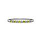3 - Clara 1.80 mm Yellow and White Diamond 10 Stone Wedding Band 