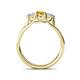 4 - Alyssa 5.50 mm Citrine and Diamond Thick Shank Three Stone Ring 