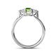 4 - Alyssa 5.50 mm Peridot and Diamond Thick Shank Three Stone Ring 