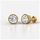 1 - Carys 2.00 ctw (6.50 mm) IGI Certified Round Lab Grown Diamond Bezel Set Solitaire Stud Earrings 