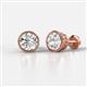 1 - Carys 2.00 ctw (6.50 mm) IGI Certified Round Lab Grown Diamond Bezel Set Solitaire Stud Earrings 