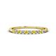 1 - Emlynn 2.40 mm Yellow Sapphire and Diamond 10 Stone Wedding Band 