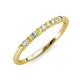 3 - Emlynn 2.40 mm Yellow Sapphire and Diamond 10 Stone Wedding Band 