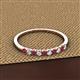 2 - Emlynn 2.40 mm Ruby and Diamond 10 Stone Wedding Band 
