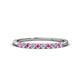 1 - Emlynn 2.40 mm Pink Sapphire and Diamond 10 Stone Wedding Band 