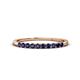 1 - Emlynn 2.40 mm Blue Sapphire 10 Stone Wedding Band 