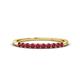 1 - Emlynn 2.40 mm Ruby 10 Stone Wedding Band 
