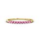 1 - Emlynn 2.40 mm Pink Sapphire 10 Stone Wedding Band 