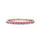 1 - Emlynn 2.40 mm Pink Sapphire 10 Stone Wedding Band 