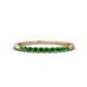 1 - Emlynn 2.40 mm Green Garnet 10 Stone Wedding Band 