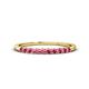 1 - Emlynn 2.40 mm Pink Tourmaline 10 Stone Wedding Band 