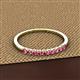 2 - Emlynn 2.40 mm Pink Tourmaline 10 Stone Wedding Band 