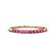1 - Emlynn 2.40 mm Pink Tourmaline 10 Stone Wedding Band 