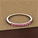 2 - Emlynn 2.40 mm Pink Tourmaline 10 Stone Wedding Band 