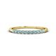 1 - Emlynn 2.40 mm Aquamarine 10 Stone Wedding Band 