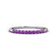 1 - Emlynn 2.40 mm Amethyst 10 Stone Wedding Band 